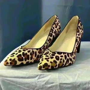 Marc Fisher Calfhair Leopard Print Heels